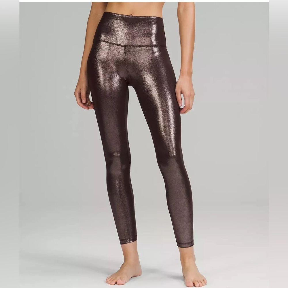 Lululemon align french press shine radiant foil legging 25”